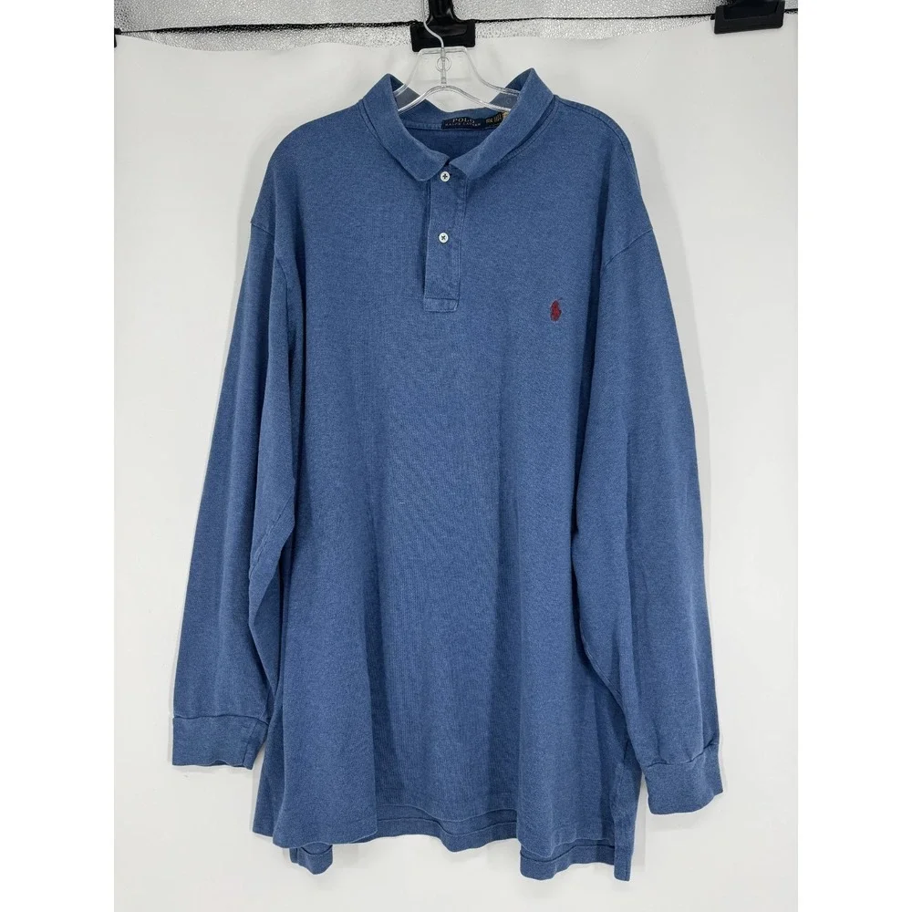 Polo Ralph Lauren Polo Shirt‎ 3XL Tall 3XLT Cotton Pony Logo Long Sleeve Golf